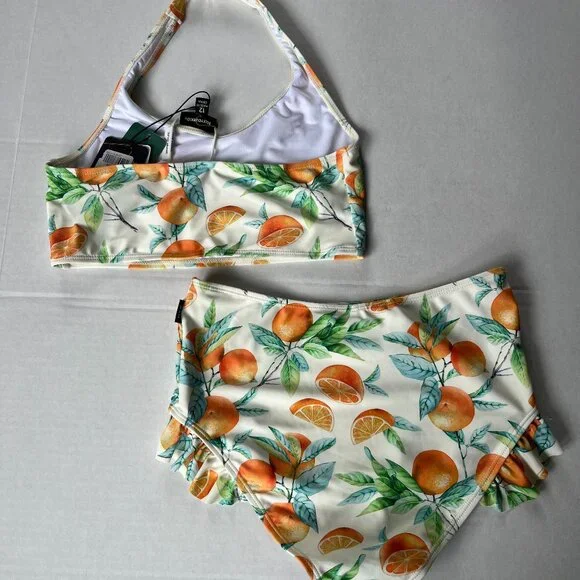 Girl - 12 - NWT Rock Your Kid Orange print Swimsuit